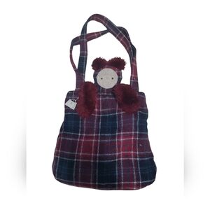 Jeanne Lottie Plaid Bear Purse
